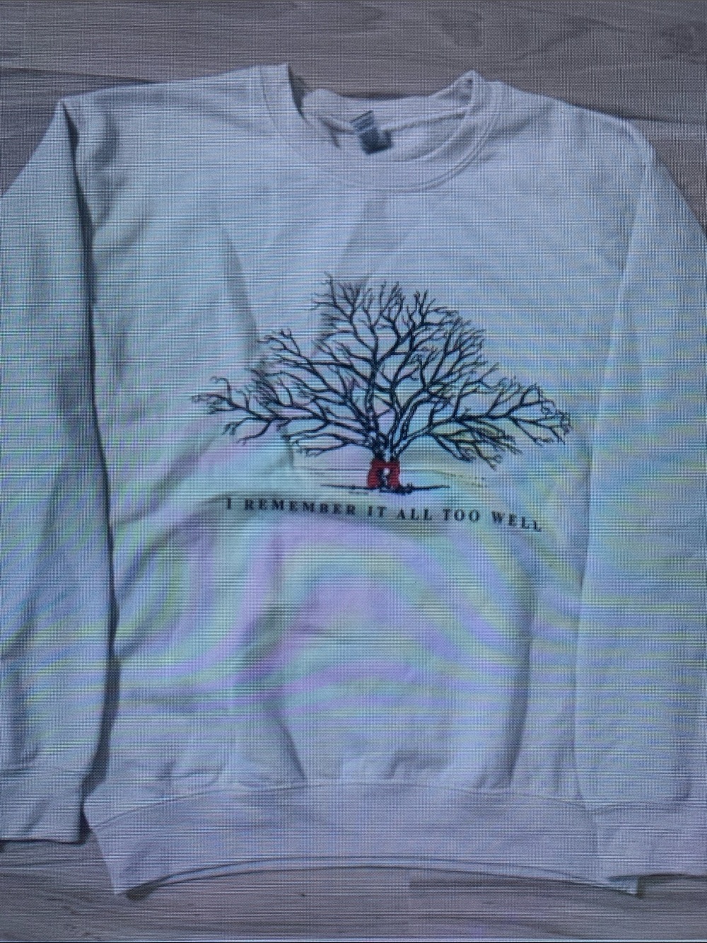 Men's Cream Graphic Crewneck Sweater - I Remember It All Too Well